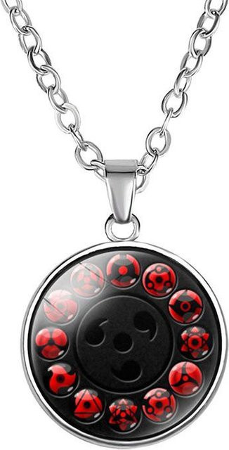 mhkeji Halskette, Naruto Edelstein-Glas-Anhänger, grau, Unisex - Bild 1