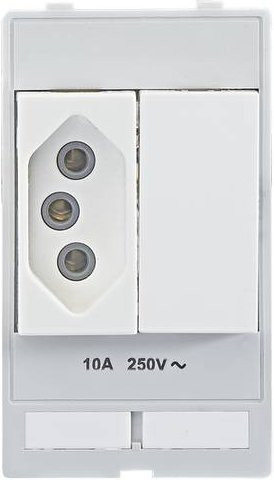 HARTING Schutzkontakt-Steckdose in Weiß mit Schraubanschluss aus Kunststoff - Bild 1