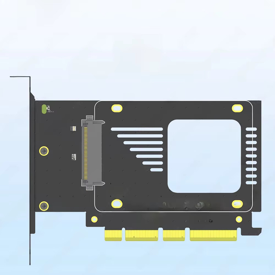 JEYI U.2 zu PCIe 4.0 Adapter für NVMe 2,5 Zoll SFF-8639 SSD Erweiterungskarte, Schwarz - Bild 1