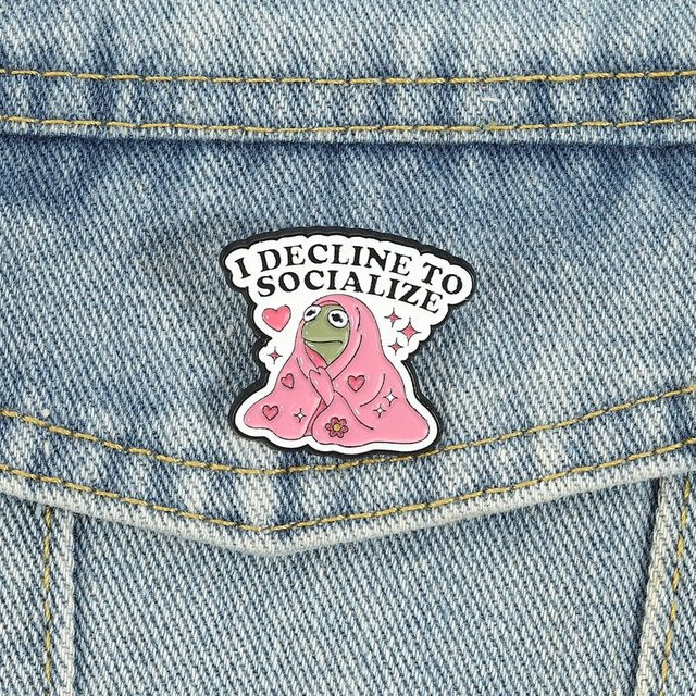 Miss Zoe Brosche, Frosch, Cartoon-Anstecknadel - Bild 1