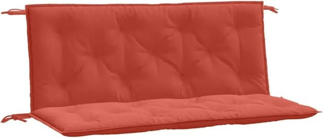 vidaXL Gartenbank-Auflagen 2er-Set Melange Rot aus Polyester, B/T/H: 120 x 50 x 7 cm - Bild 1