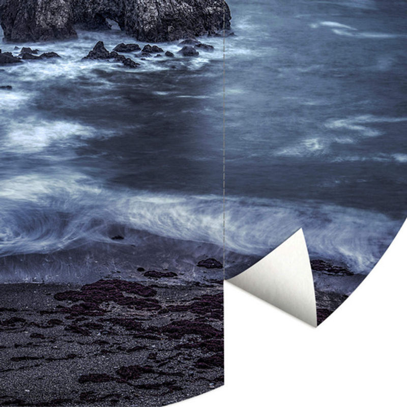 K&L Wall Art Vliestapete Cuadrado Strand Ozean, Rundes Wandbild in Mehrfarbig, Matt, B/H: 236 x 236 cm - Bild 3