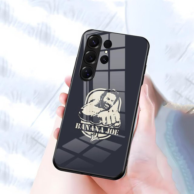 Bud S-Spencer und Terence Handyhülle mit Glasabdeckung für Samsung Galaxy S26 S25 S24 FE S23 S22 S21 Plus S20 Ultra Note20 Ultra, Schwarz - Bild 1