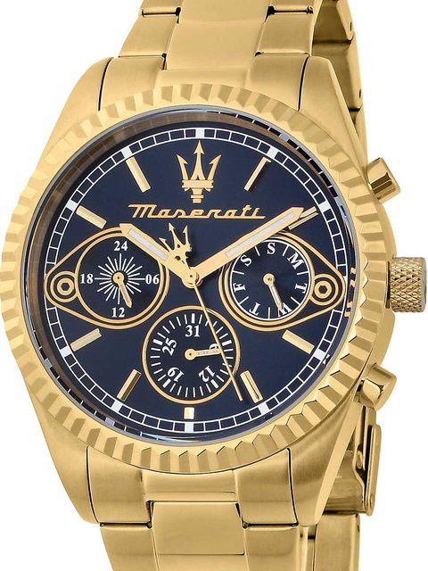 Maserati Herrenuhr, Quarz, Edelstahl, Blau, 43 mm, 10 ATM - Bild 1