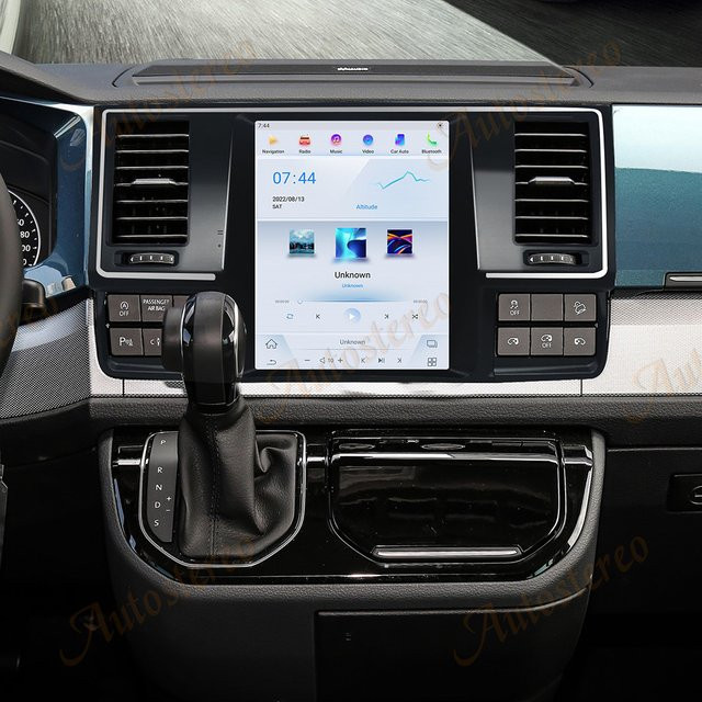 ZWNAV Android 13 Multimedia Player mit CarPlay und GPS Navigation im Tesla Stil für Volkswagen VW Caravelle T6 2014-2019, Schwarz - Bild 1