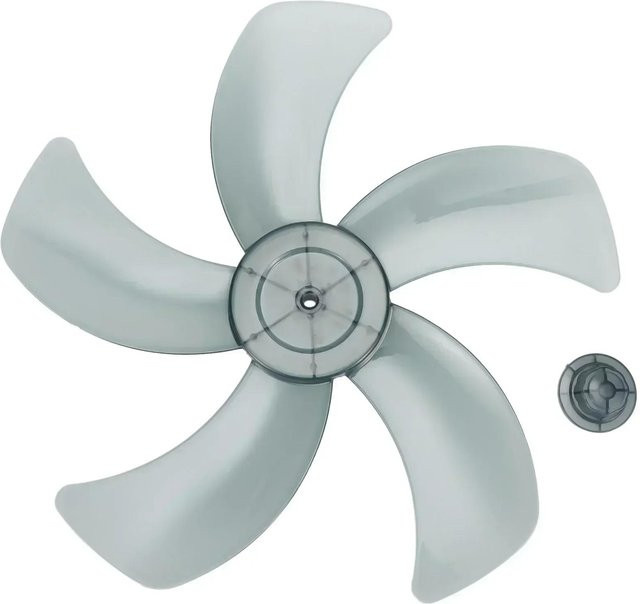 Kings City Ersatz-Ventilatorflügel aus Kunststoff mit 5 Blättern und Mutterabdeckung für Stand- und Tischventilatoren, 16 Zoll, Schwarz - Bild 1