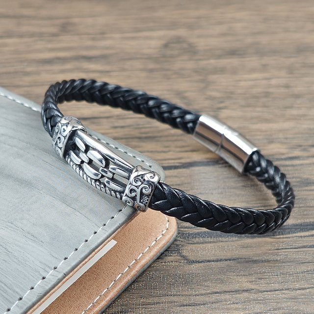 jiangmingao Armband, Edelstahl, Schwarz, Herren - Bild 1