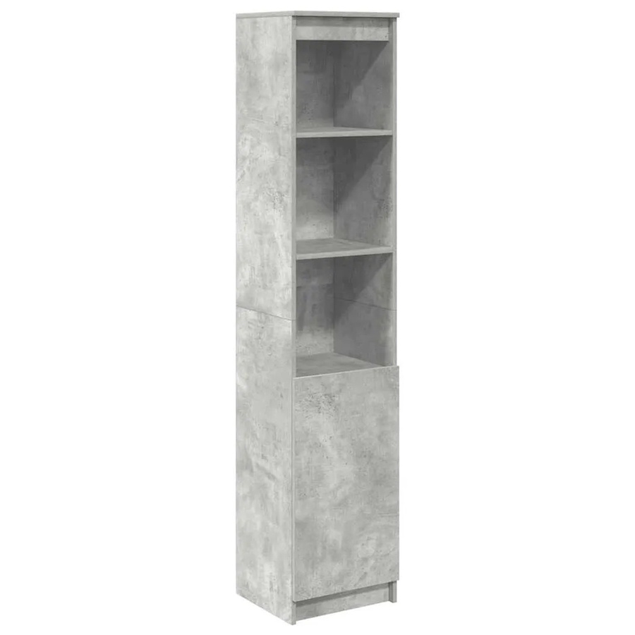 vidaXL Highboard in Betongrau aus Holzwerkstoff, Wandmontage, B/T/H: 37,5 x 35,0 x 180,0 cm - Bild 2