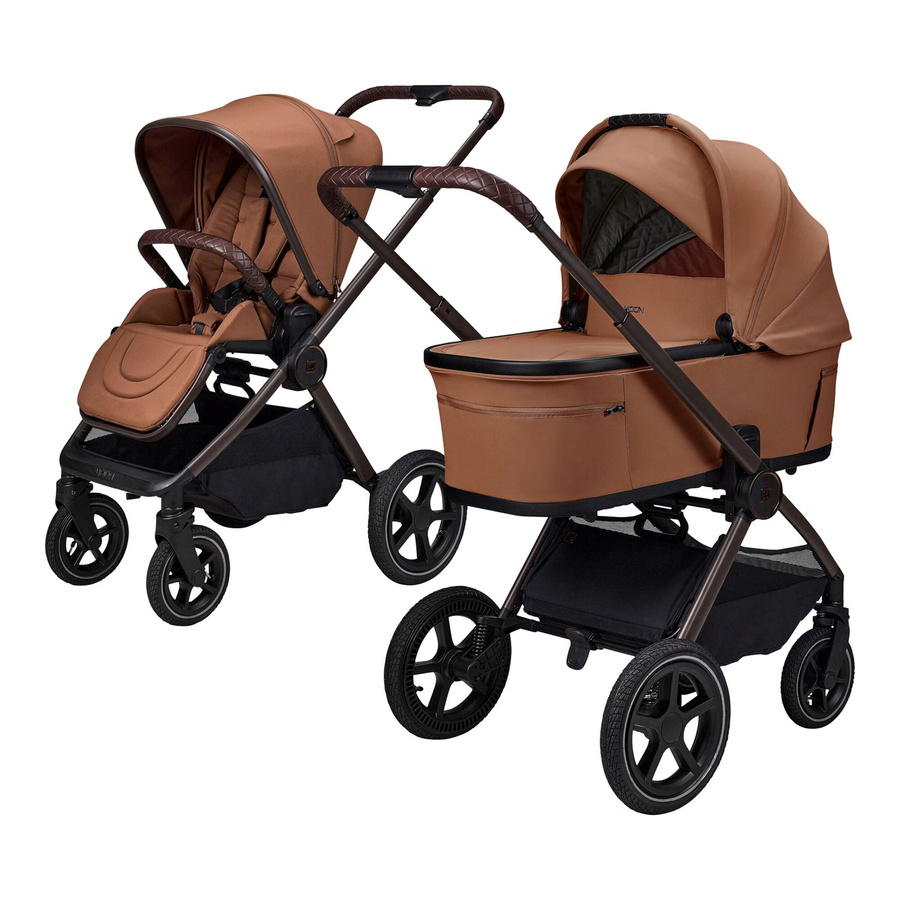 Moon Diamond Kombikinderwagen GIO FOLD Air in Braun mit Federung und Aluminiumgestell - Bild 3