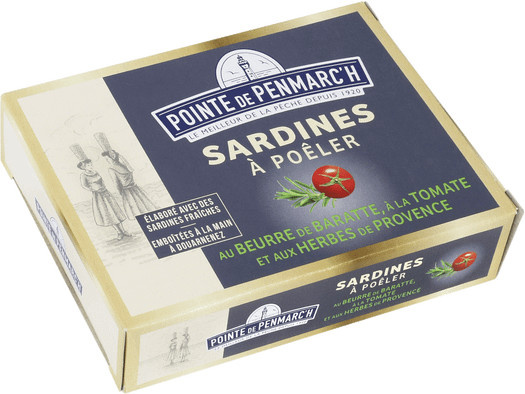 Pointe de Penmarc’h Sardinen mit Butter, Tomaten und Provence-Kräutern 115 g - Bild 1