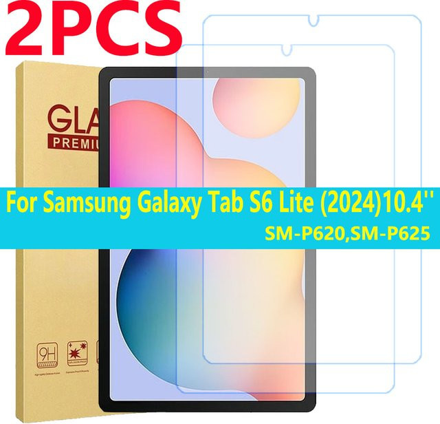 2 Stück Hot Pada Displayschutzfolie aus gehärtetem Glas für Samsung Galaxy Tab S6 Lite 2024 10,4 Zoll SM-P620 SM-P625 transparent - Bild 1