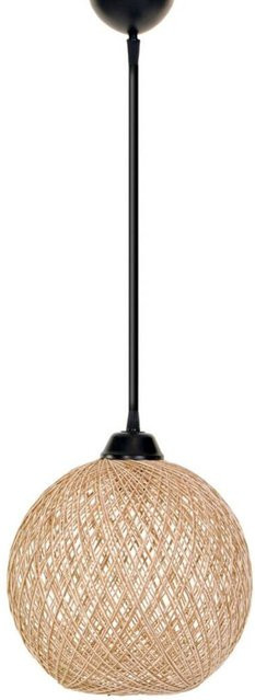 Opviq Pendelleuchte Bohemian in Weiß und Braun mit Jute und metallischen Akzenten, E27, Höhe: 55 cm, Breite: 22 cm, Tiefe: 24 cm - Bild 1