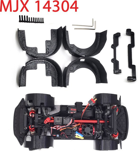 MJX HYPER GO 14304 Simulation vorne und hinten Kotflügel Futter Dekoration, Zubehör, 1:14, Schwarz - Bild 1