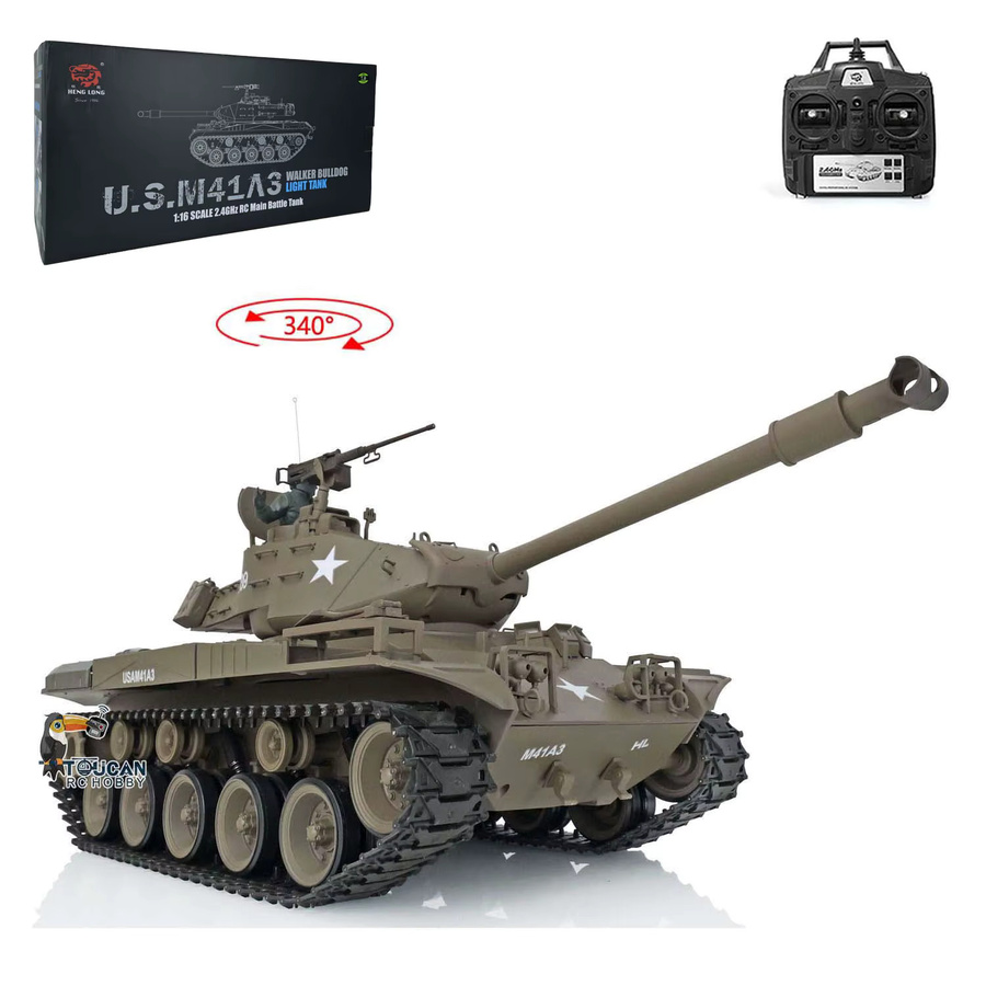 HENG LONG RC Panzer Walker Bulldog Modell 1:16 aus Kunststoff mit 2,4 GHz Fernsteuerung und Raucheinheit - Bild 3
