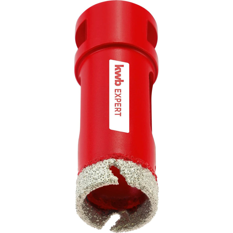 kwb Diamant-Lochsäge für Fliesen passend für Winkelschleifer M14, Durchmesser: 25 mm, Höhe: 75 mm, Farbe: Rot - Bild 2