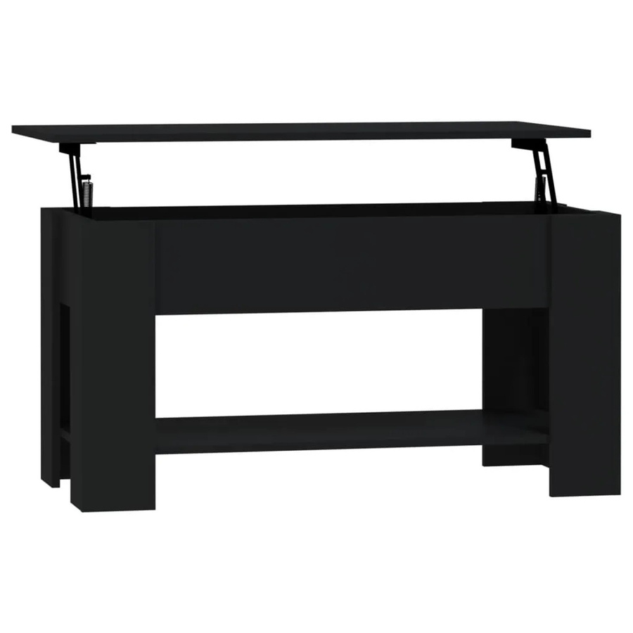 vidaXL Couchtisch Schwarz mit Lift-up-Funktion aus Holzwerkstoff B/T/H: 101 x 49 x 52 cm - Bild 2