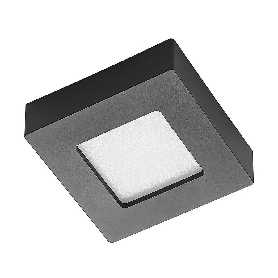 PRIOS LED Deckenleuchte Alette 9917076 Modern Schwarz aus Aluminium, 1-flammig, dimmbar, IP44 Badezimmerleuchte - Bild 2