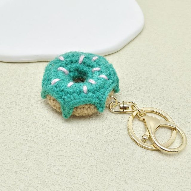 Linyi toy Schlüsselanhänger, Obstkuchen-Design, Häkel-Design, blue, Unisex - Bild 1