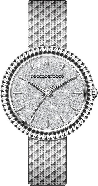 Rocco Barocco Damenuhr, Quarz, Edelstahl, Silber, Kristall, 33 mm - Bild 1