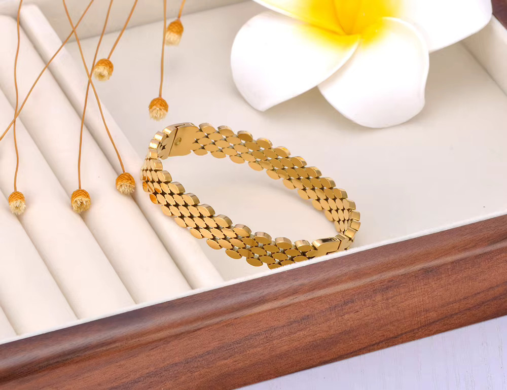 Lokaer Armband Armreif, Edelstahl, Gold, Damen - Bild 2