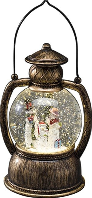 Konstsmide LED Kugellaterne Schneemannfamilie in Braun, Höhe: 20 cm - Bild 2