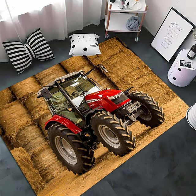 AISILK MOON Kinder Traktor Teppich mit Anti-Rutsch-Funktion, Mehrfarbig, B x H: 70 x 100 cm - Bild 1