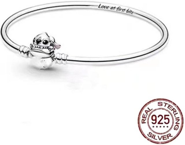 DR-Jewelry Kette 925 Silber, herzförmige Krone, Schlangenknochen, Damen, 20cm - Bild 1