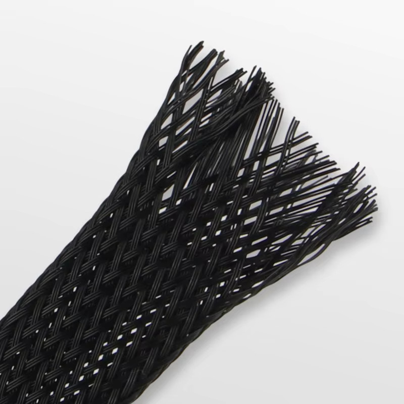 3M Flexible Drahtgeflecht-Hülle aus PET als erweiterbare geflochtene Ummantelung für TV-Audio-PC-Kabel, Schwarz - Bild 2