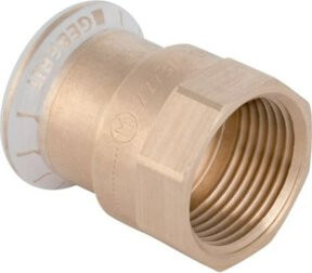 Geberit Mapress Übergang aus Rotguss mit Innengewinde, Durchmesser: 22 mm, Farbe: Gold - Bild 1