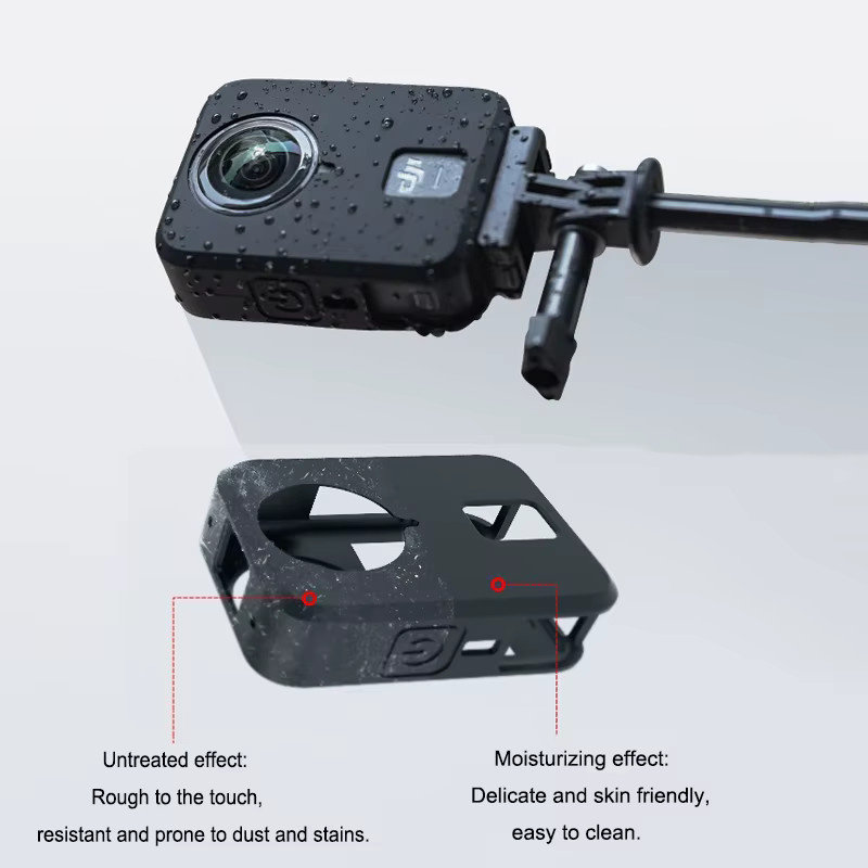 DJI OSMO 360 Silikonhülle mit Displayschutzfolie in Schwarz - Bild 2