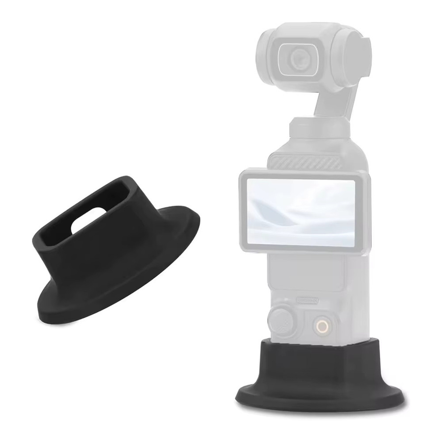 DJI Osmo Pocket 3 Silikon Halter Desktop Ständer Basis Adapter in Schwarz - Bild 4