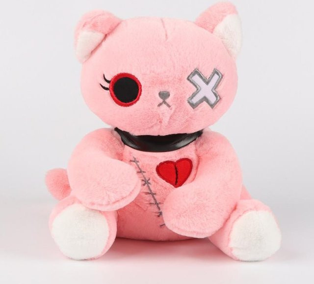 Yiran toy Dunkle Katze Plüschtier, Stützkissen, 25cm, ab 0 Jahre - Bild 1