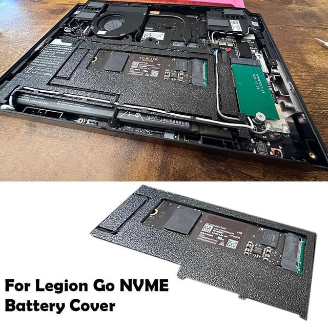 GRWIBEOU Wärmeableitungs-Abdeckung für Legion Go NVME Festplatte und Batterie in Schwarz - Bild 1