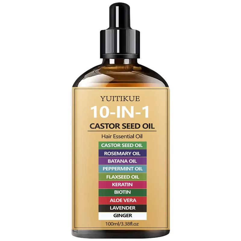 YUITIKUE Rizinusöl, Kopfhautöl mit Biotin, 100 ml, Unisex - Bild 7