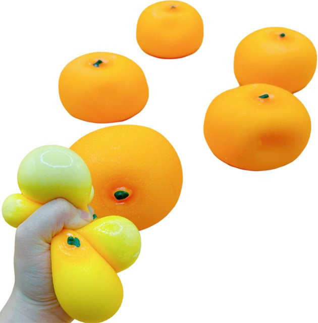 Datgo Kawaii Simulation Orangenschalen-Klebespielzeuge, Glitzernde Quetschspielzeuge - Bild 1