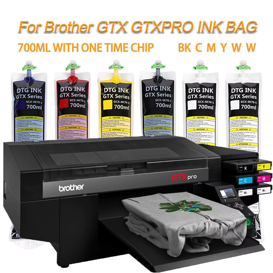 Brother GTX Tinte Tasche Weiß mit Chip für GTX-422, GTX-423, GTX-425, GTX-600 und GTXPRO, 700 ml - Bild 2