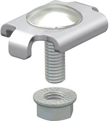 OBO Bettermann Montagezubehör Klemmstück für Gitterrinne GKS 34 A2 aus Metall in Silber - Bild 1