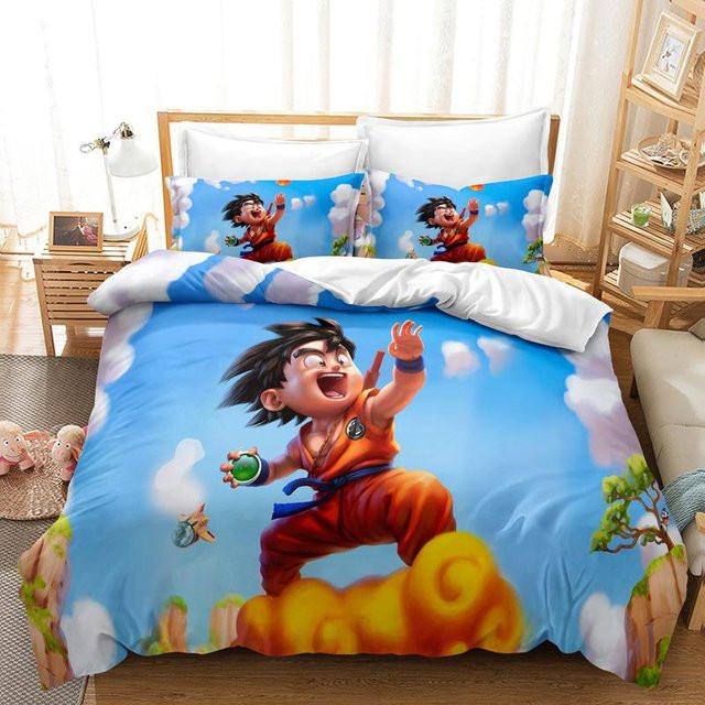 Dragon Ball Bettwäscheset Goku Super Saiyan von JMG Household Supplies mit 3D-Druck, mehrfarbig, B/H: 150 x 200 cm - Bild 1