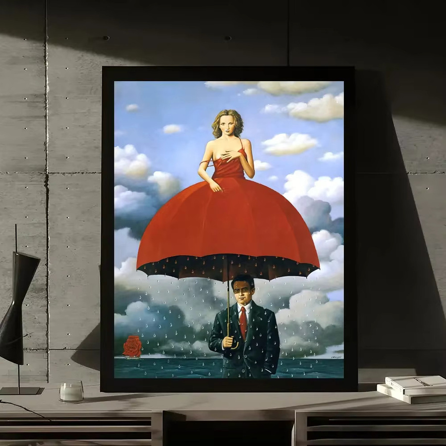 Surrealistisches Poster von Rene Magritte als abstrakter Papierdruck in Mehrfarbig für dein Wohnzimmer oder Café von Potdemiel - Bild 4