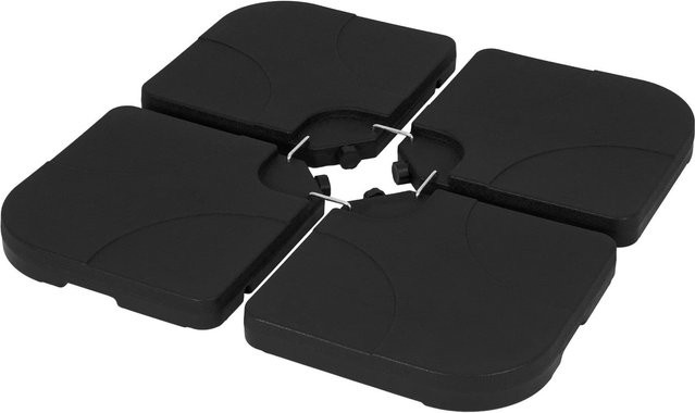 ML-Design Sonnenschirmständer 4-teilig in Schwarz, befüllbare Gewichtsplatten für Ampelschirmständer mit 60 Liter Wasser oder 80 kg Sand - Bild 1