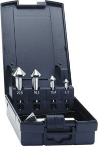 Exact Kegelsenker-Set Advanced DIN335 Form C 90 Grad CBN geschliffen HSS Farbe: Silber, Durchmesser: 6,3-25,0 mm - Bild 1