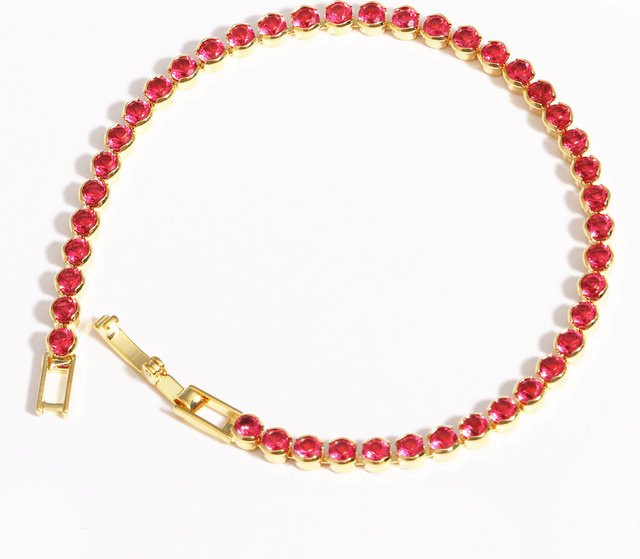 YUYAN Tennis Kette Armband, Zirkonia, Roségold, Damen - Bild 1