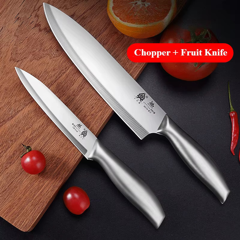 PLYS All-in-One Kochmesser aus silberfarbenem Edelstahl für Fleisch, Gemüse und Obst - Bild 5