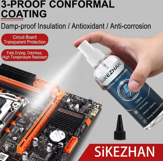 SIKEZHAN Elektrischer Kontaktreiniger Spray zur schnellen Reinigung von Leiterplatten und PCB, 130 ml - Bild 1