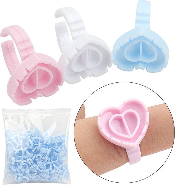 DUTRIEUX Wimpern Verlängerung Kleber Ring Tasse, 100 Stück, Unisex - Bild 1
