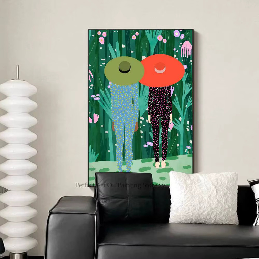 Abstrakte Kunst Poster mit Frau im Dschungel als Papierdruck für dein Wohnzimmer oder Schlafzimmer - Bild 4