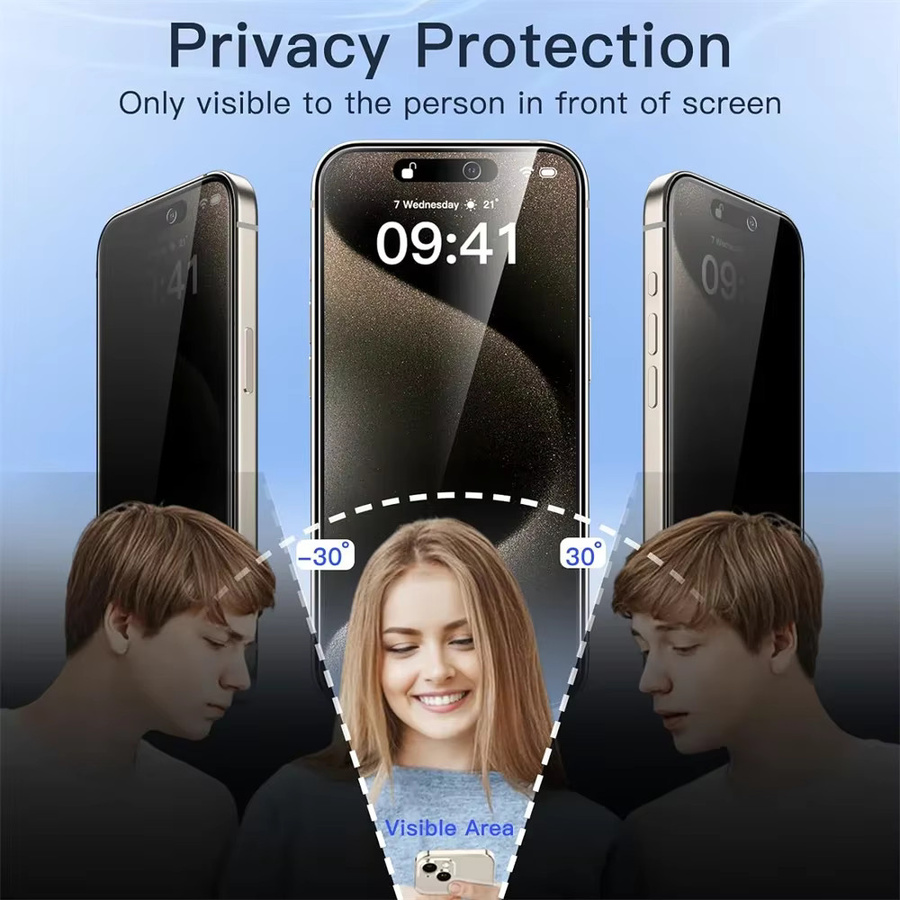 BOLLYMORE Schutzset für iPhone 15 bestehend aus Handyhülle, Sichtschutzfolie und Kameraschutzfolie in Transparent - Bild 3
