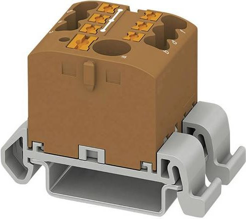 Phoenix Contact Verteilerblock 3273208 Zugfeder Braun 10 Stück Breite: 25,2 mm - Bild 1