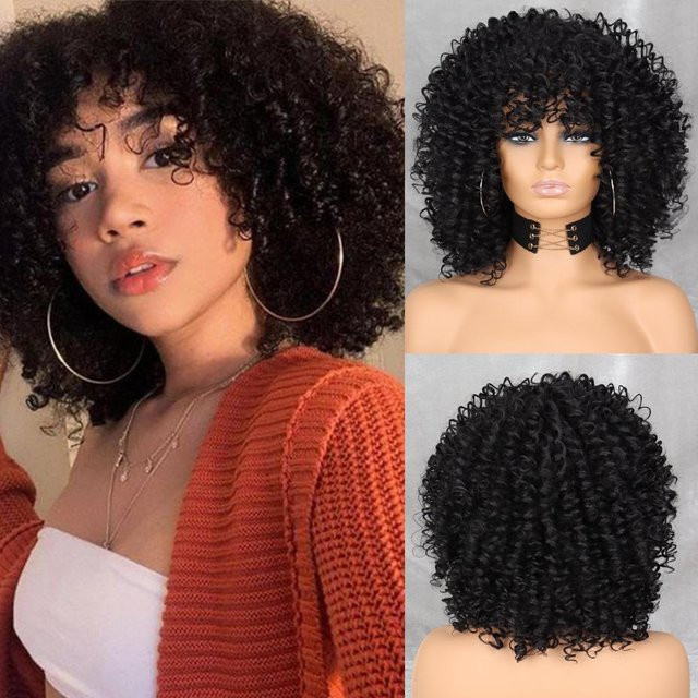 MERISIHAIR Afro-Kinky-Perücke, blond, synthetisch, Damen - Bild 1