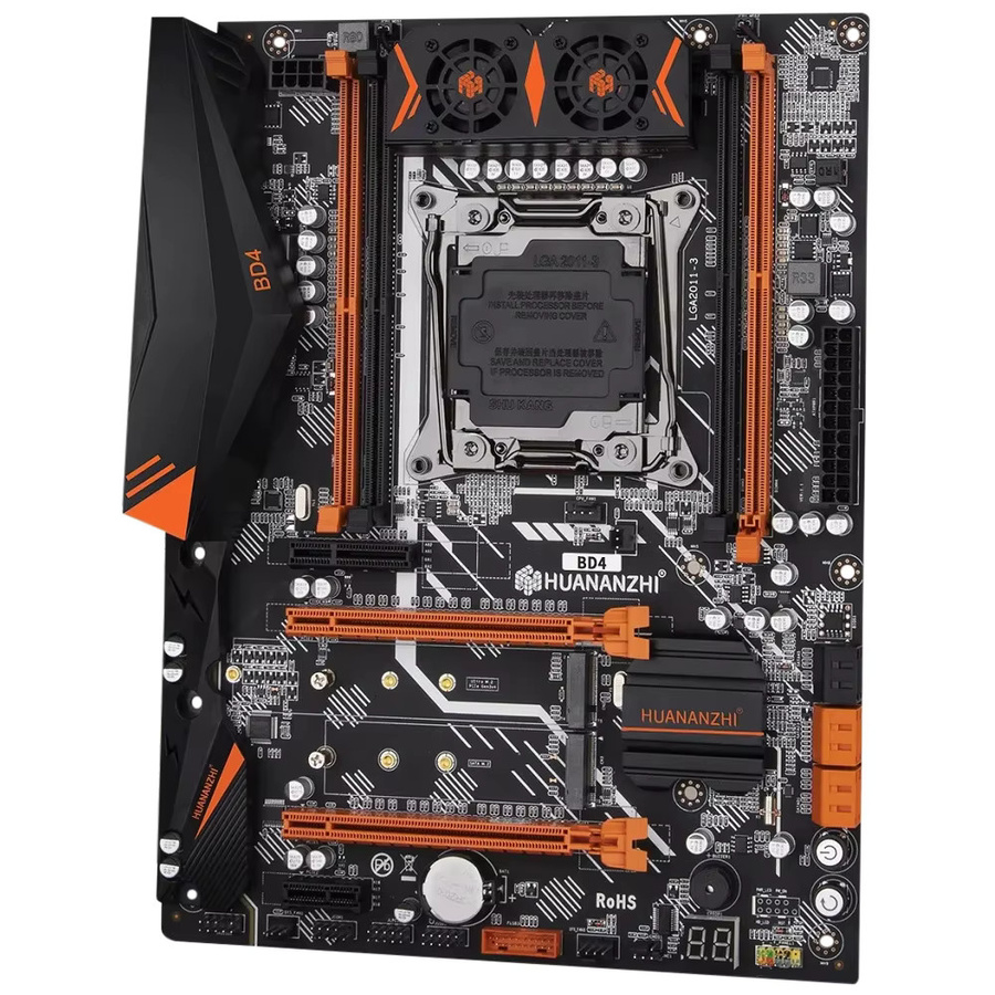 HUANANZHI X99-BD4 Motherboard für Intel LGA2011-3 Prozessoren, DDR4 4-Kanal Unterstützung bis 128 GB, Schwarz - Bild 3